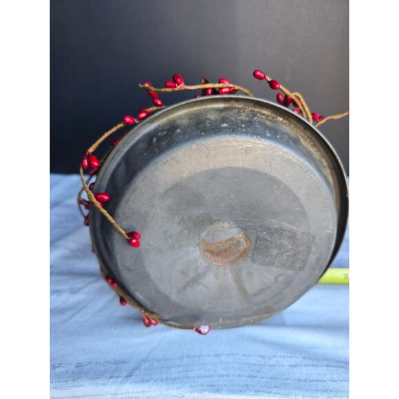 Rustic Blue Canning Jar Lamp with Cord & Seasonal Base Decoration - Picture 3 of 3